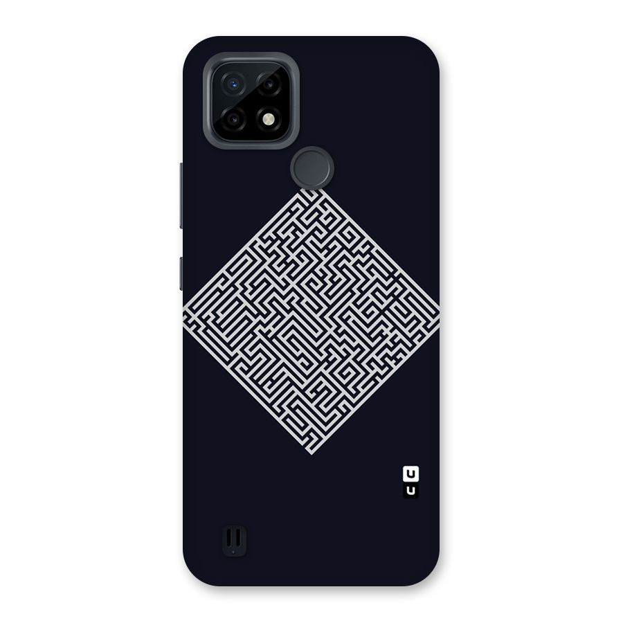 Minimal Maze Pattern Back Case for Realme C21