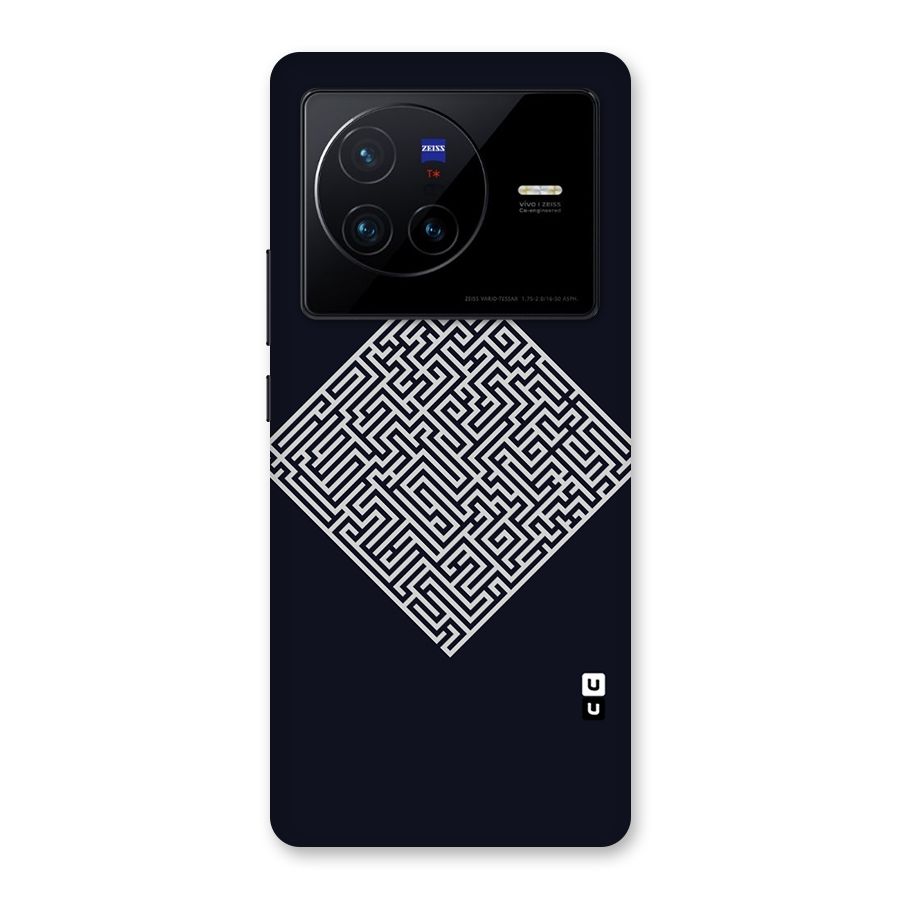 Minimal Maze Pattern Back Case for Vivo X80