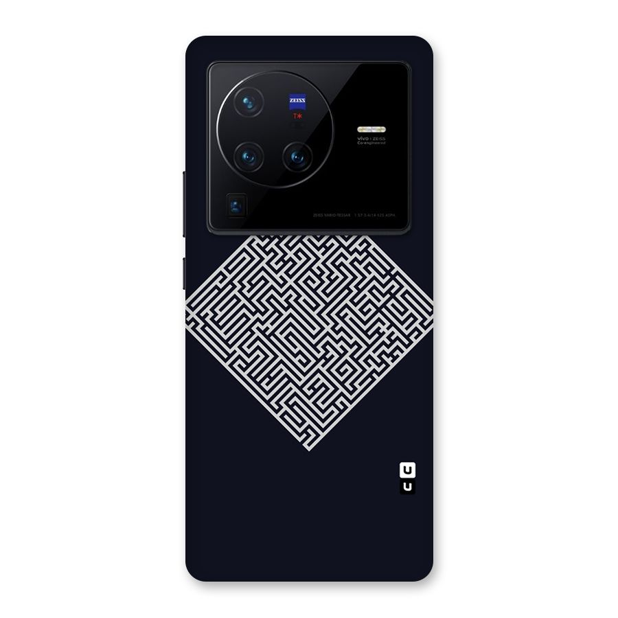 Minimal Maze Pattern Back Case for Vivo X80 Pro