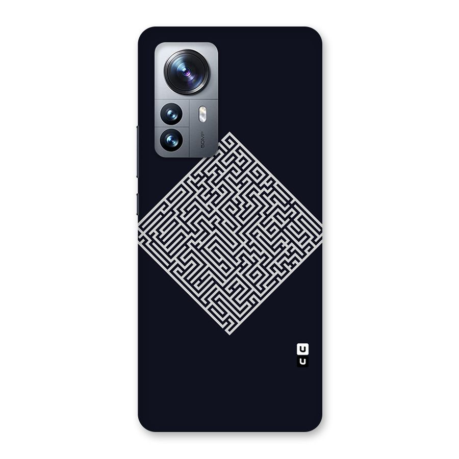 Minimal Maze Pattern Back Case for Xiaomi 12 Pro