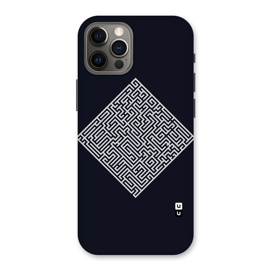 Minimal Maze Pattern Back Case for iPhone 12 Pro