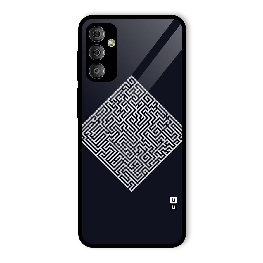 Minimal Maze Pattern Glass Back Case for Galaxy F23