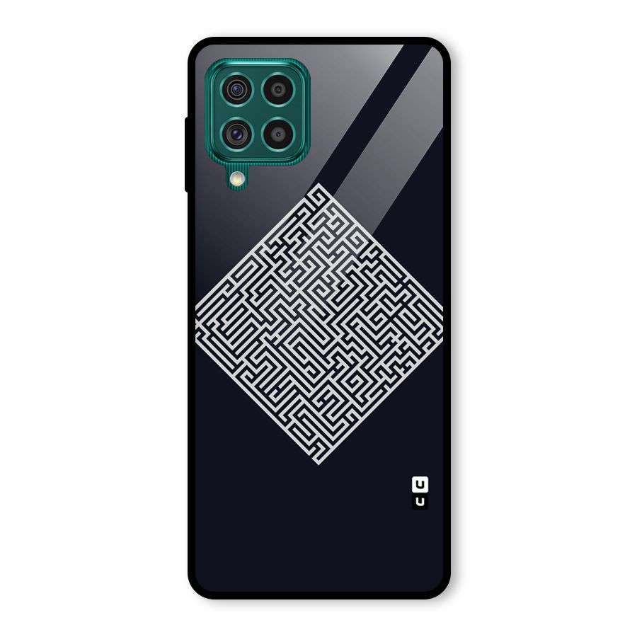 Minimal Maze Pattern Glass Back Case for Galaxy F62