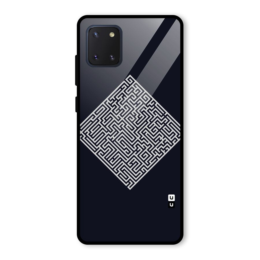 Minimal Maze Pattern Glass Back Case for Galaxy Note 10 Lite