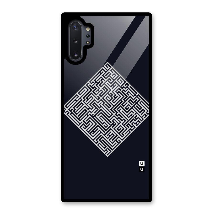 Minimal Maze Pattern Glass Back Case for Galaxy Note 10 Plus