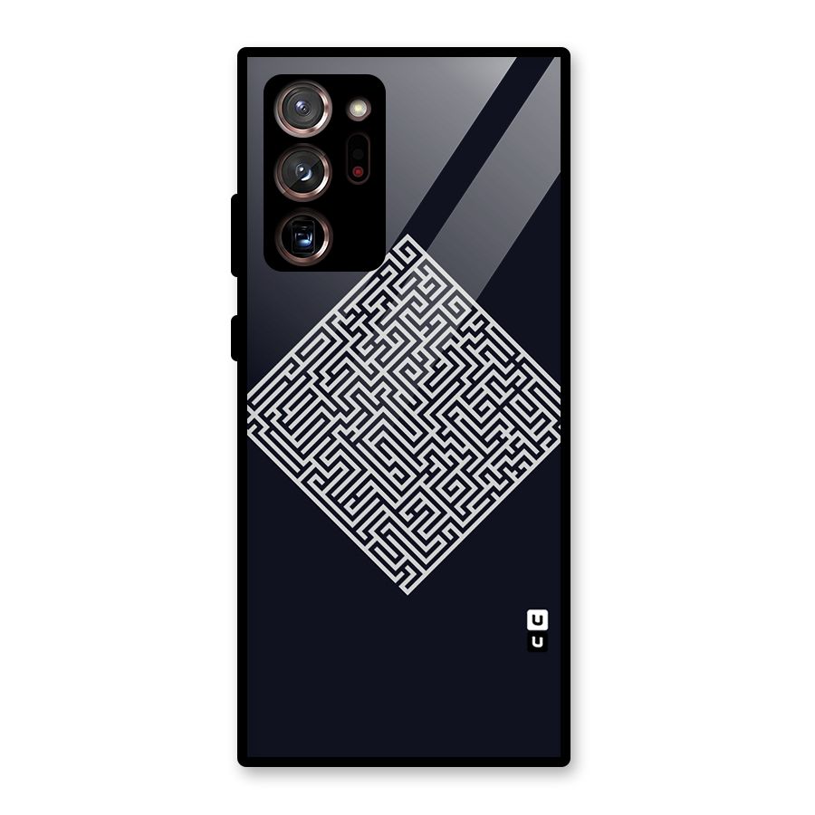 Minimal Maze Pattern Glass Back Case for Galaxy Note 20 Ultra