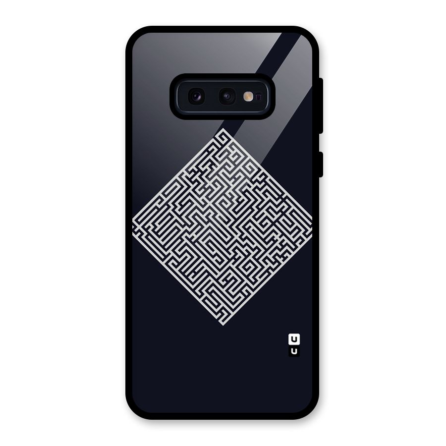 Minimal Maze Pattern Glass Back Case for Galaxy S10e