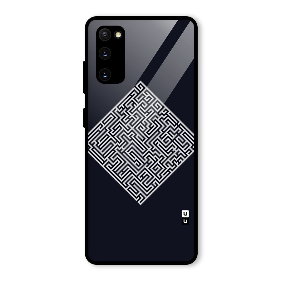 Minimal Maze Pattern Glass Back Case for Galaxy S20 FE 5G