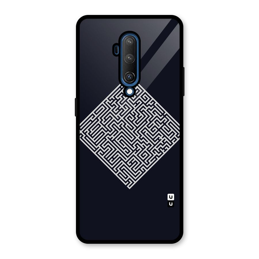 Minimal Maze Pattern Glass Back Case for OnePlus 7T Pro