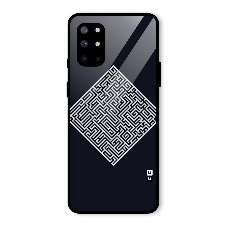 Minimal Maze Pattern Glass Back Case for OnePlus 8T