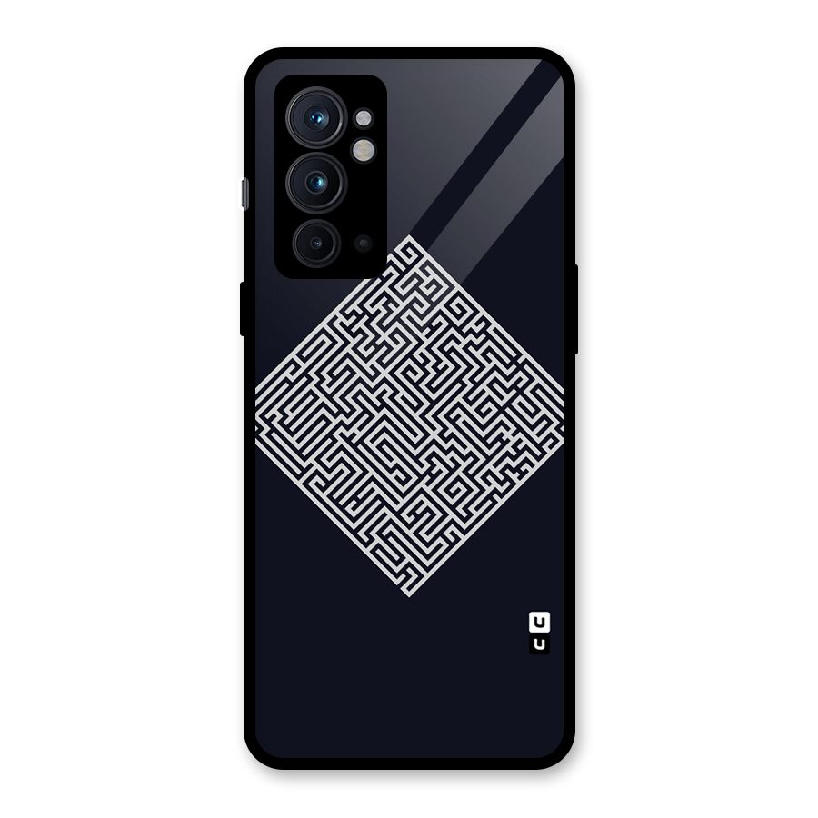 Minimal Maze Pattern Glass Back Case for OnePlus 9RT 5G