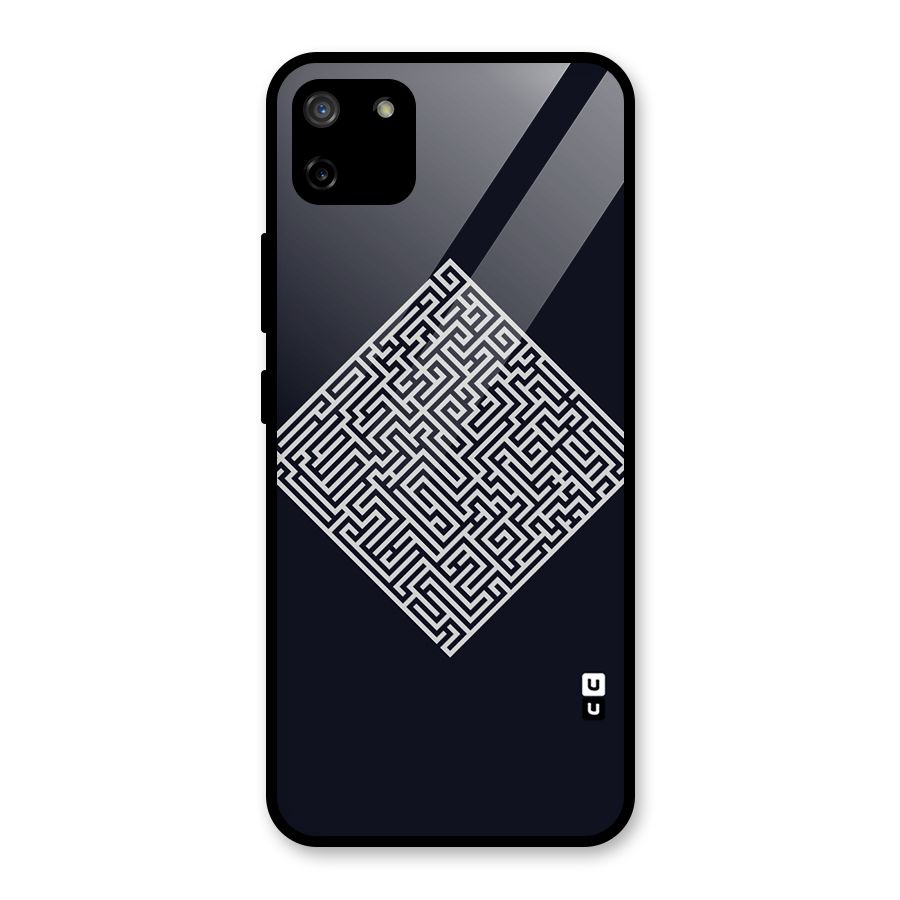 Minimal Maze Pattern Glass Back Case for Realme C11