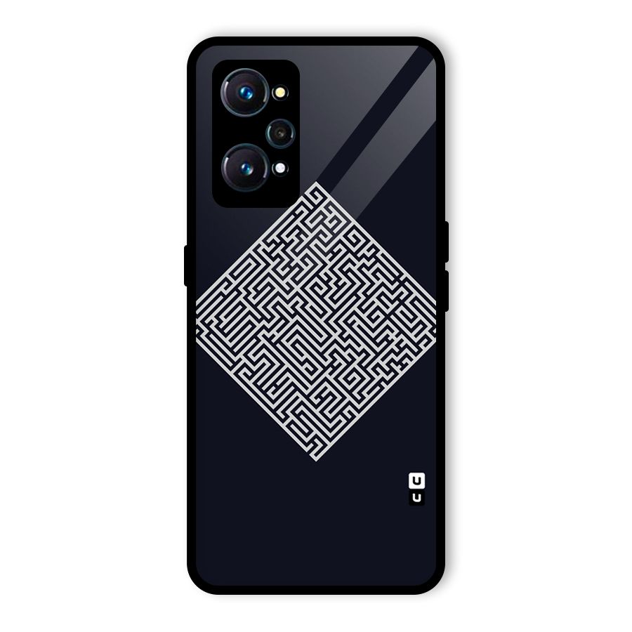 Minimal Maze Pattern Glass Back Case for Realme GT Neo2
