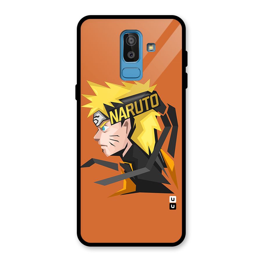 Minimal Naruto Artwork Glass Back Case for Galaxy J8