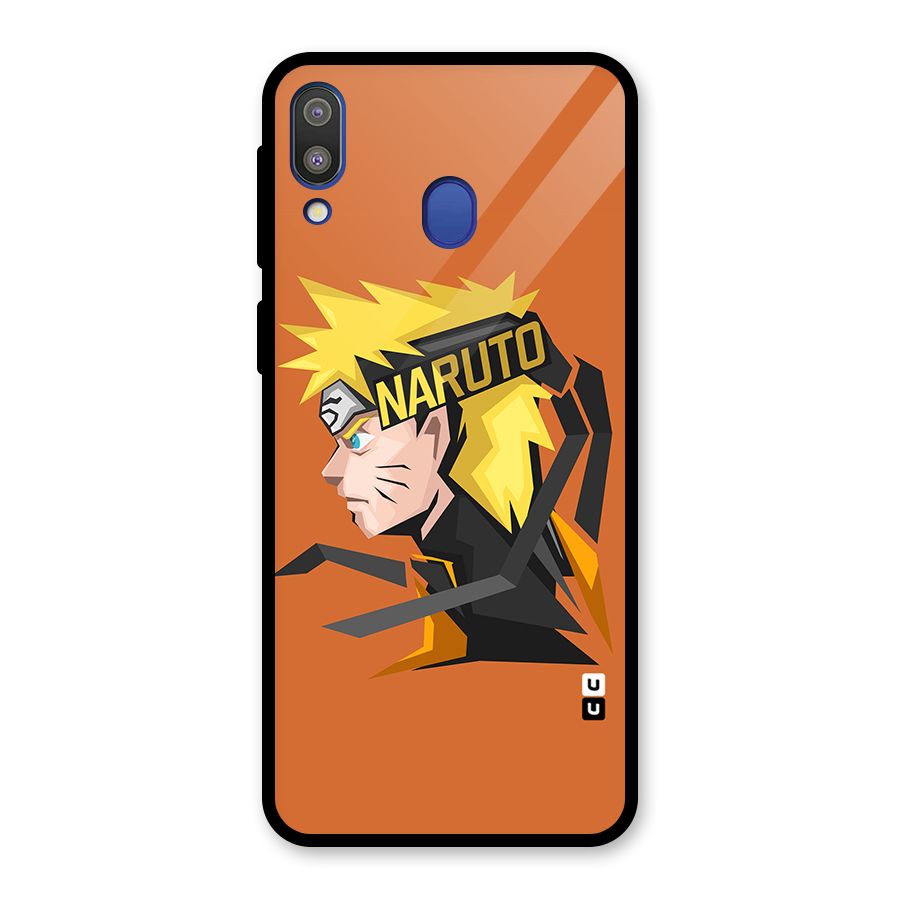 Minimal Naruto Artwork Glass Back Case for Galaxy M20