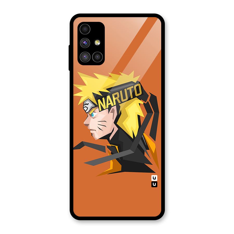 Minimal Naruto Artwork Glass Back Case for Galaxy M51