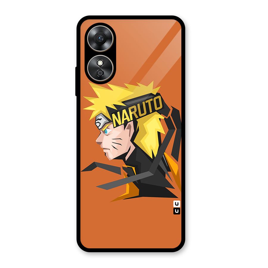 Minimal Naruto Artwork Glass Back Case for Oppo A17
