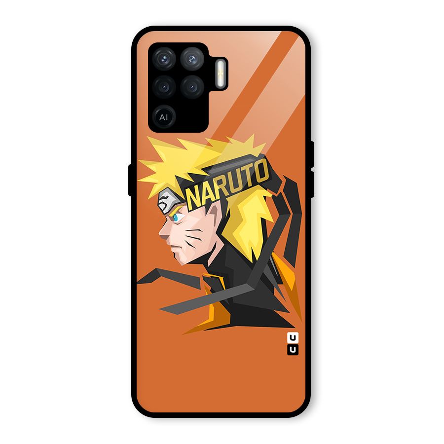 Minimal Naruto Artwork Glass Back Case for Oppo F19 Pro