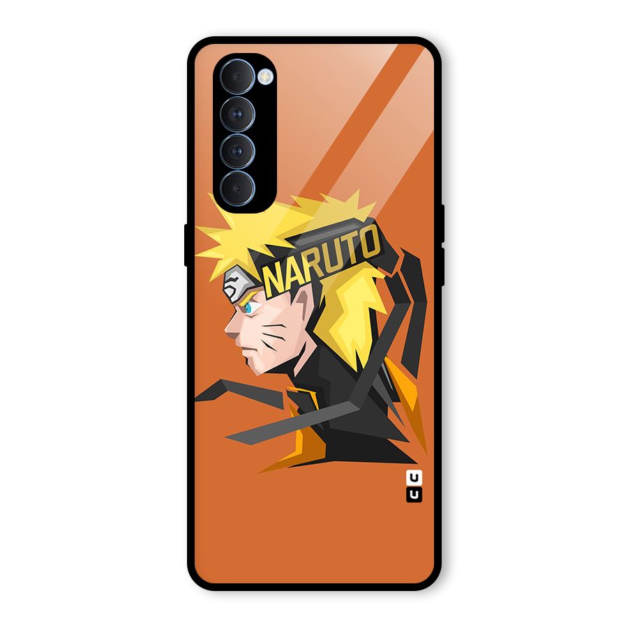 Minimal Naruto Artwork Glass Back Case for Oppo Reno4 Pro