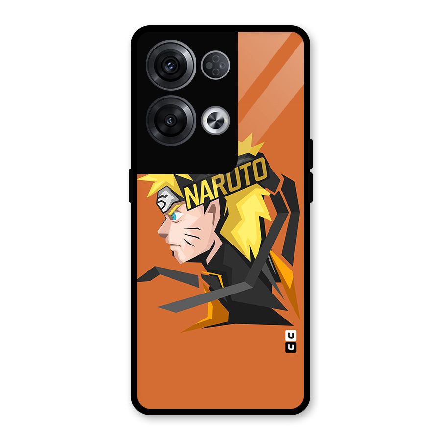 Minimal Naruto Artwork Glass Back Case for Oppo Reno8 Pro 5G