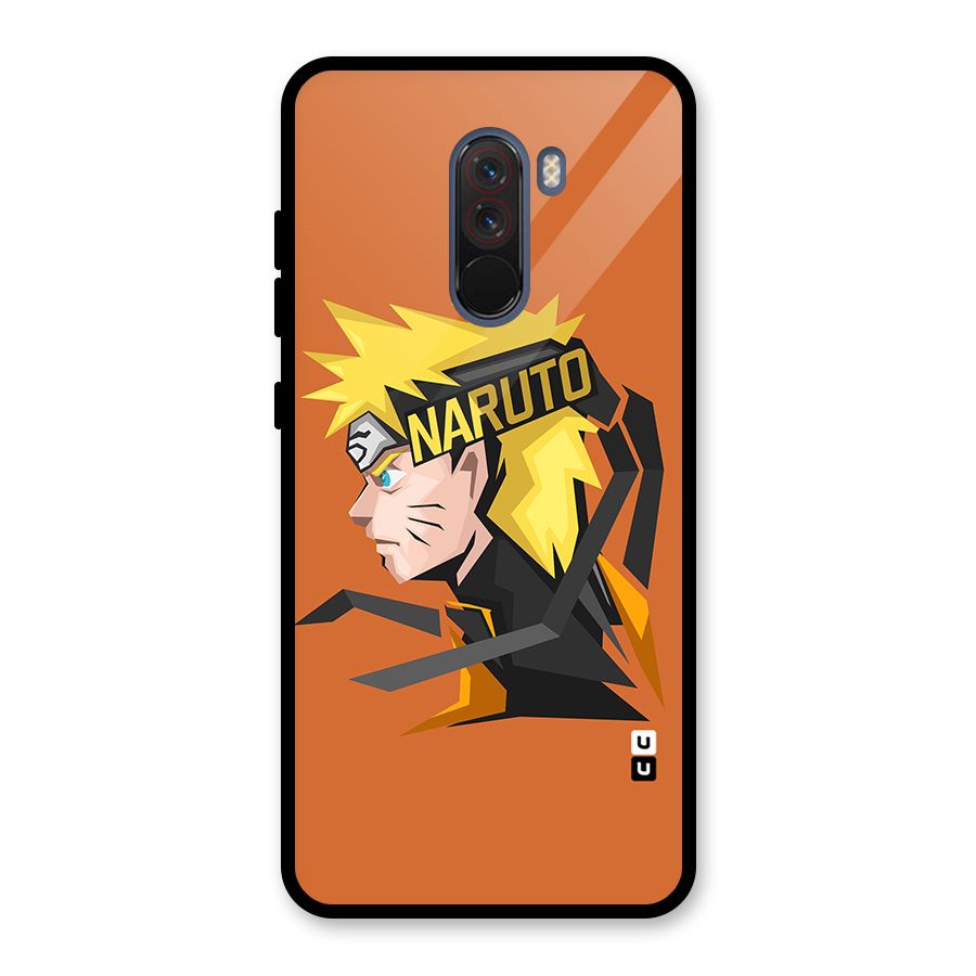 Minimal Naruto Artwork Glass Back Case for Poco F1
