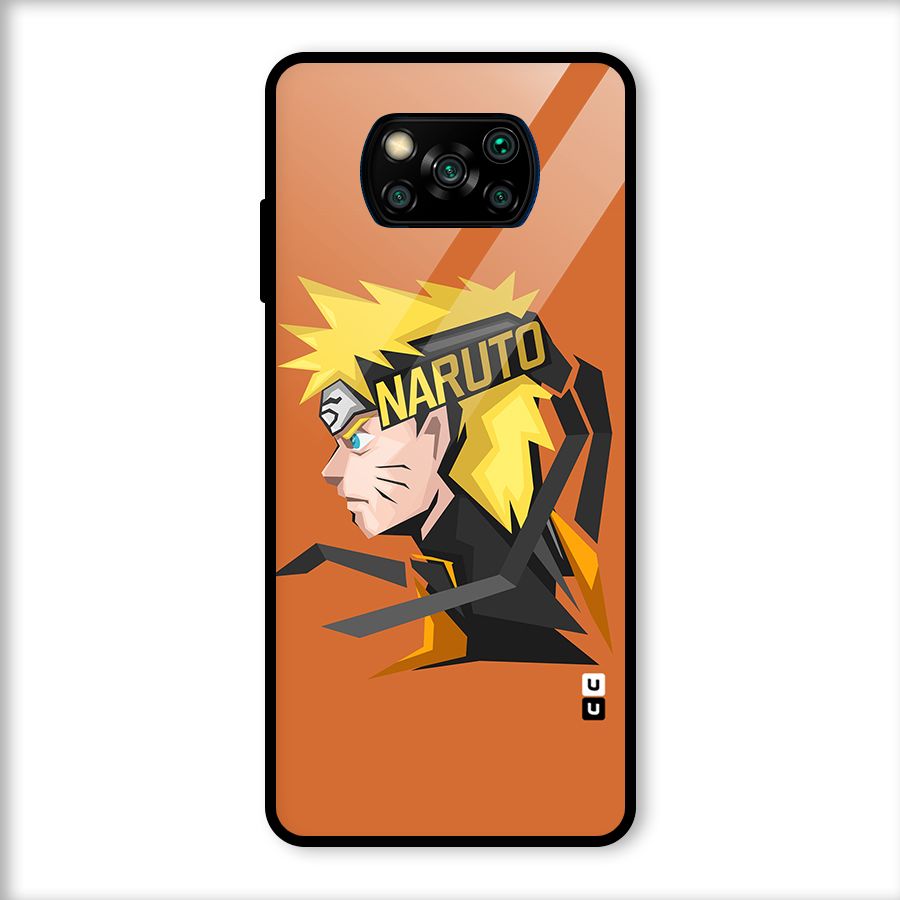 Minimal Naruto Artwork Glass Back Case for Poco X3