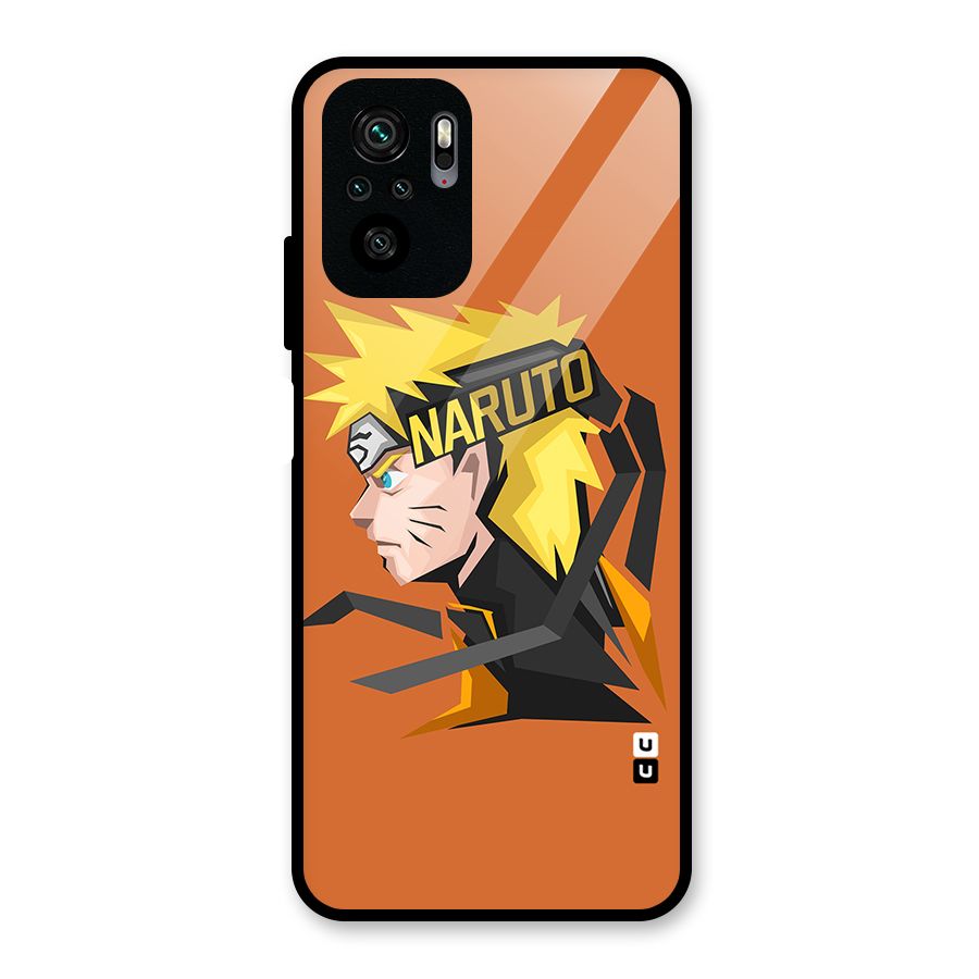 Minimal Naruto Artwork Glass Back Case for Redmi Note 10S