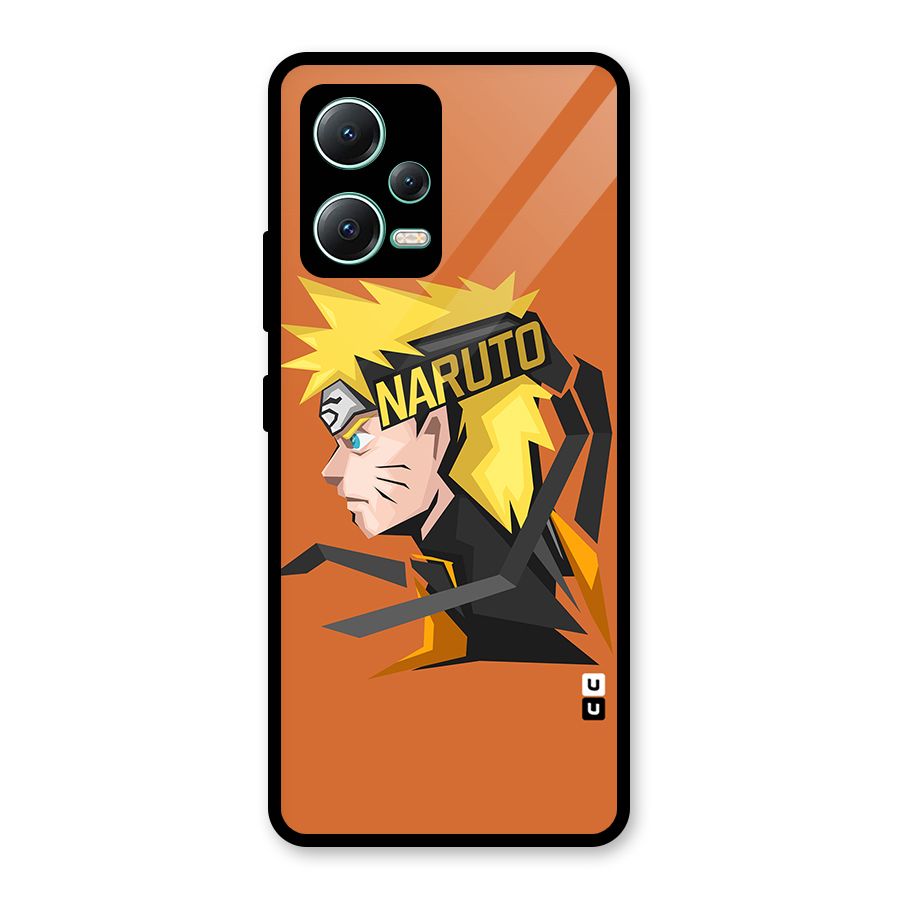 Minimal Naruto Artwork Glass Back Case for Redmi Note 12 5G