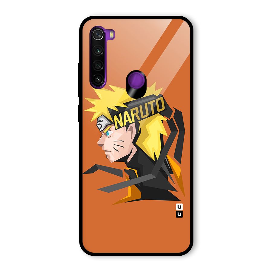 Minimal Naruto Artwork Glass Back Case for Redmi Note 8