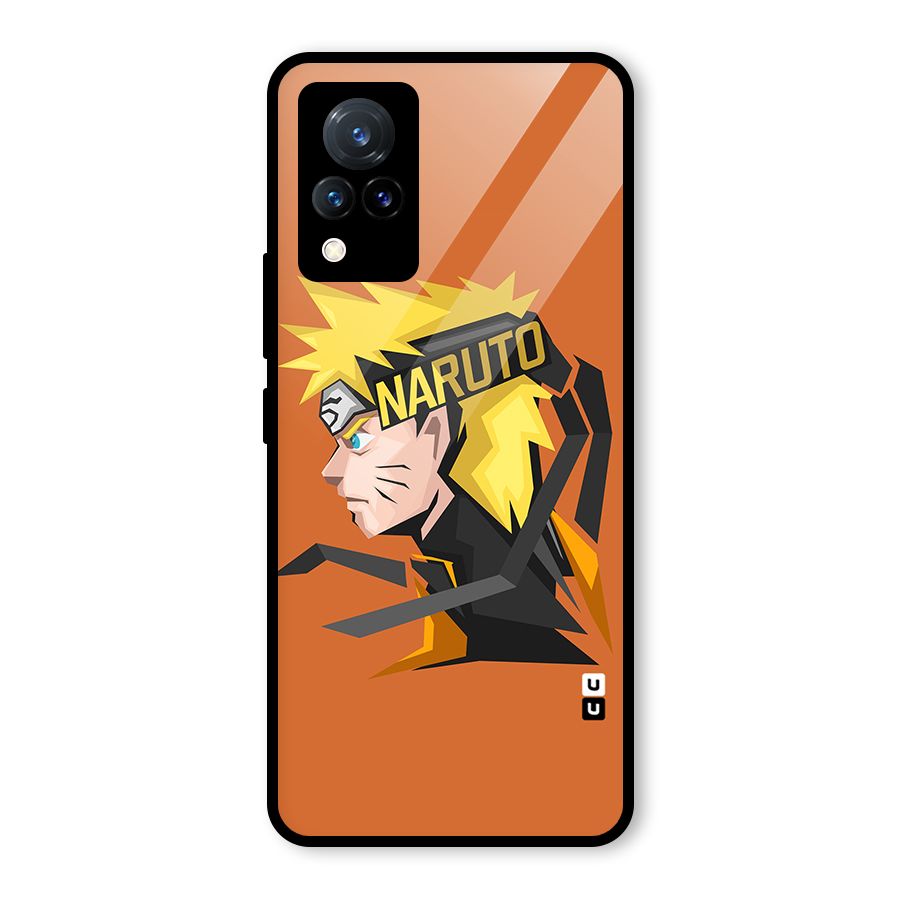 Minimal Naruto Artwork Glass Back Case for Vivo V21 5G