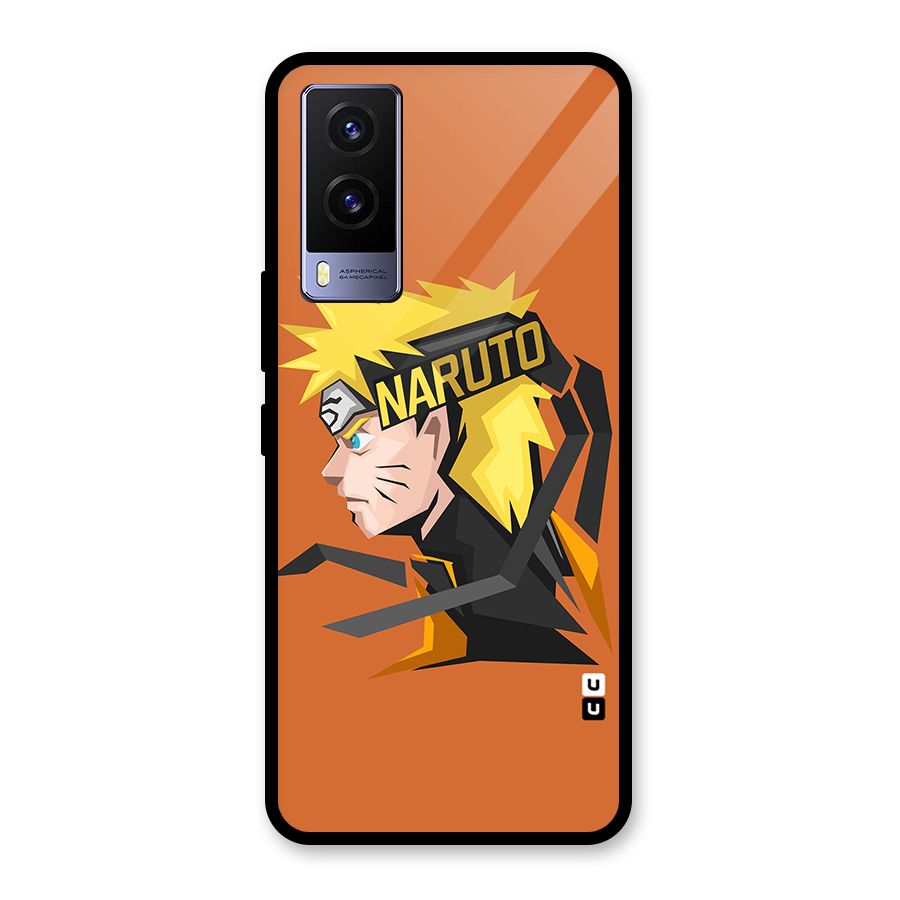 Minimal Naruto Artwork Glass Back Case for Vivo V21e 5G