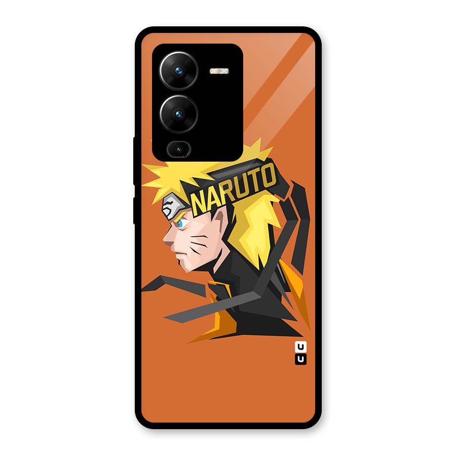 Minimal Naruto Artwork Glass Back Case for Vivo V25 Pro