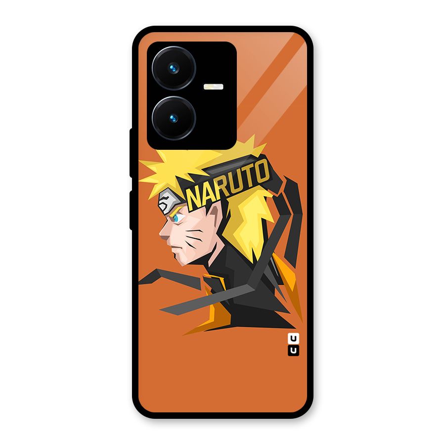 Minimal Naruto Artwork Glass Back Case for Vivo Y22