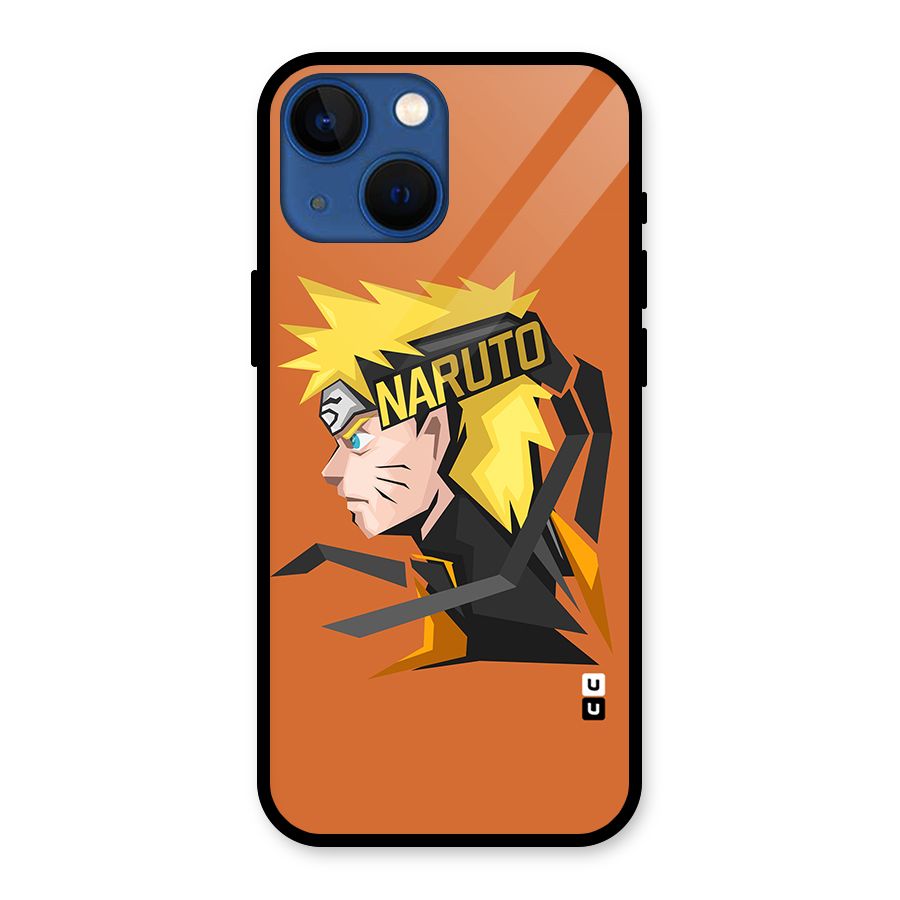 Minimal Naruto Artwork Glass Back Case for iPhone 13 Mini
