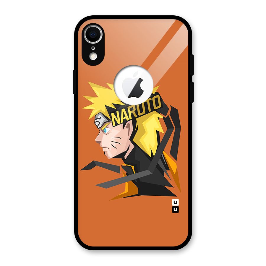 Minimal Naruto Artwork Glass Back Case for iPhone XR Logo Cut