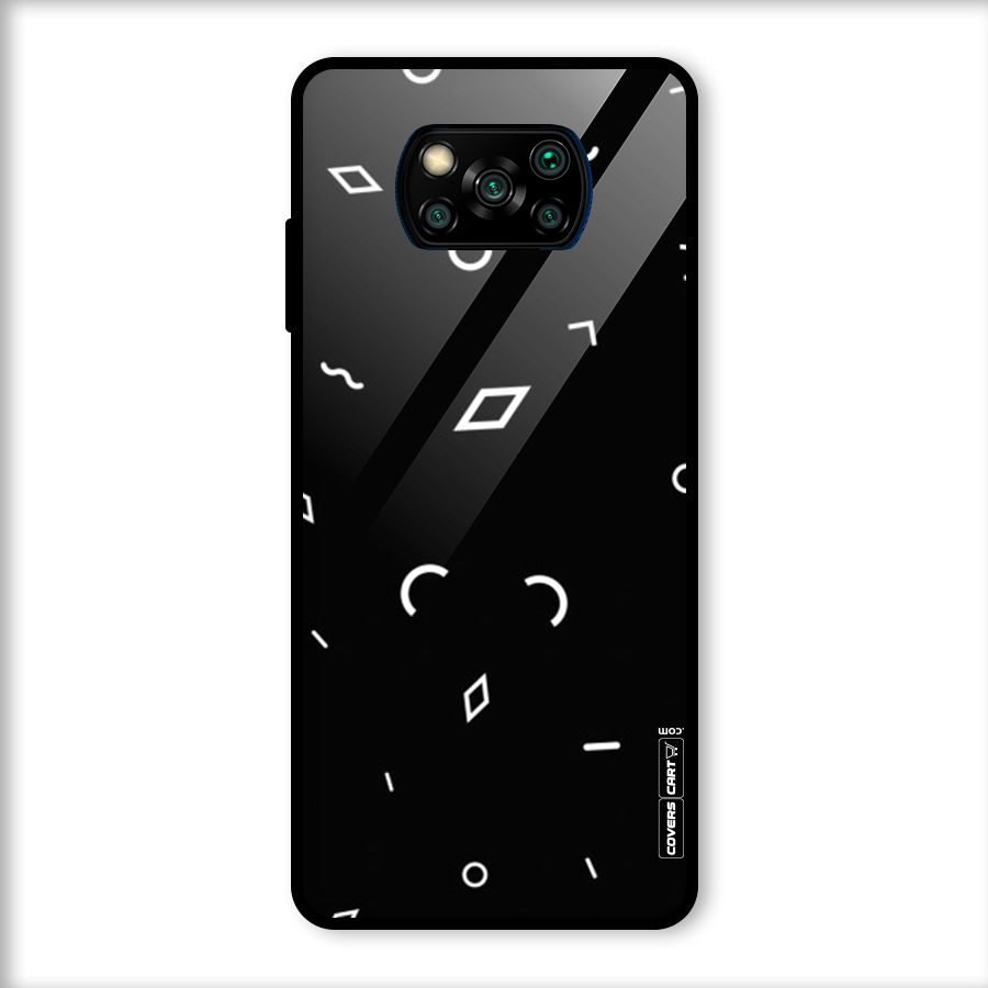 Minimal Shapes Glass Back Case for Poco X3