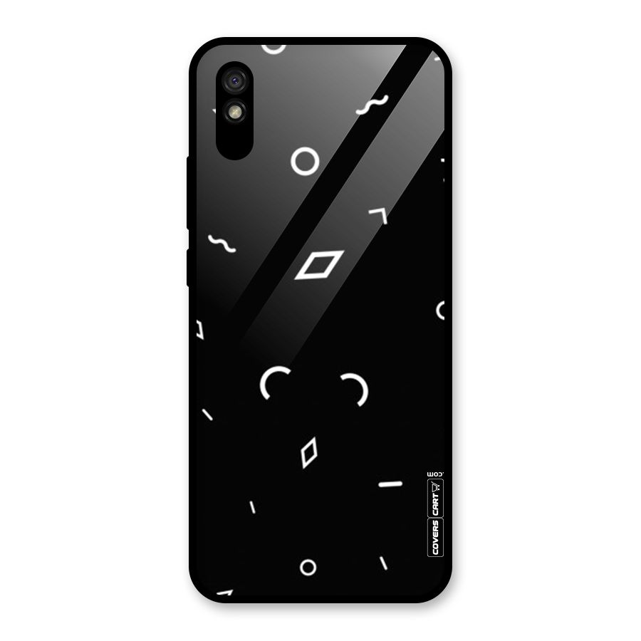 Minimal Shapes Glass Back Case for Redmi 9i
