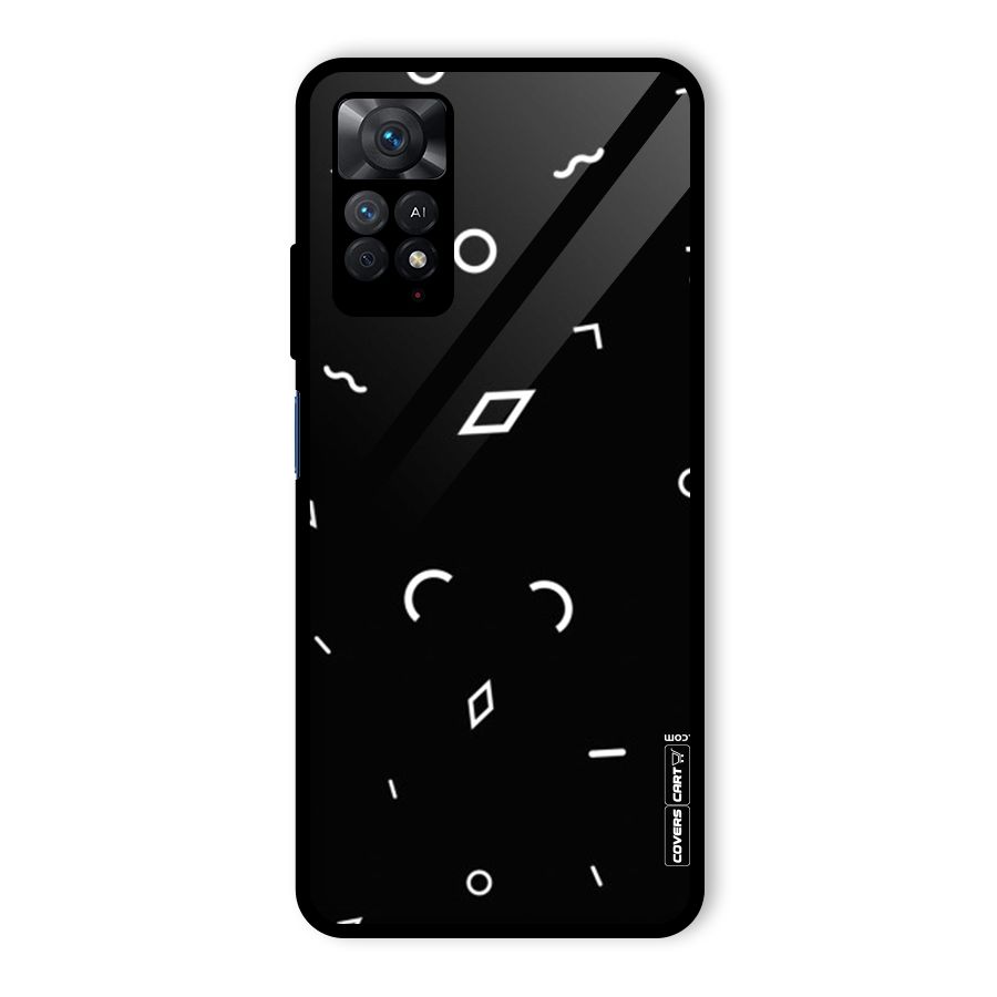 Minimal Shapes Glass Back Case for Redmi Note 11 Pro