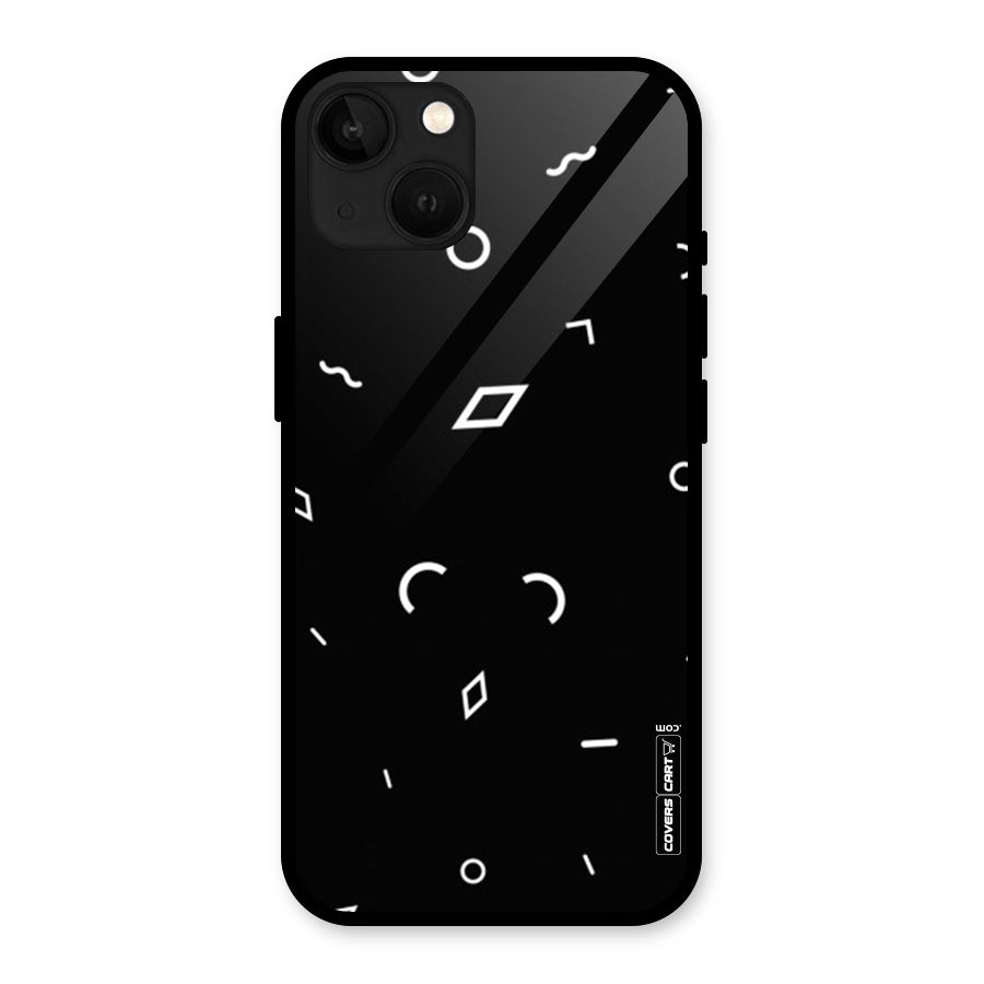 Minimal Shapes Glass Back Case for iPhone 13