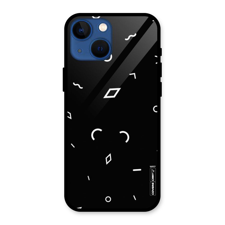 Minimal Shapes Glass Back Case for iPhone 13 Mini