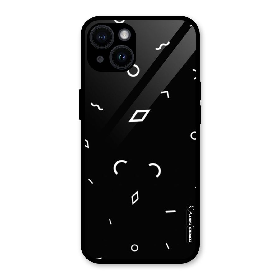Minimal Shapes Glass Back Case for iPhone 14