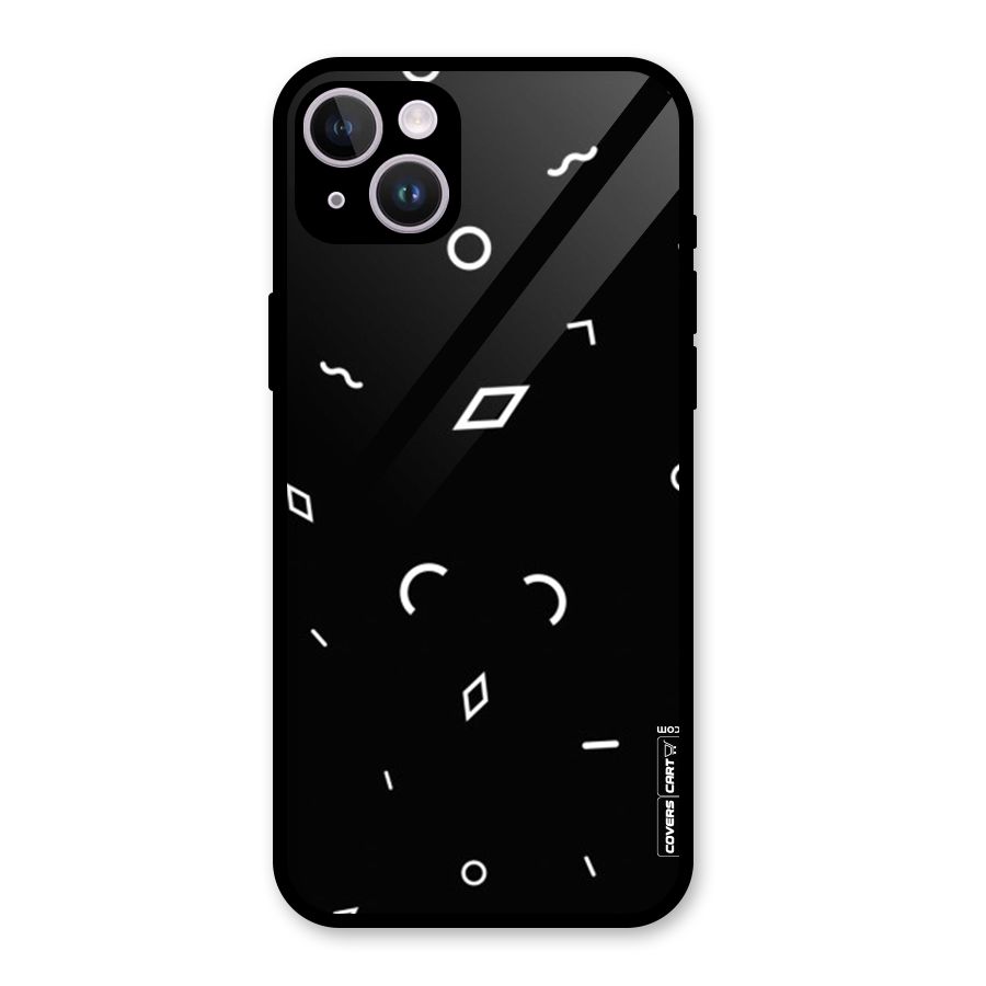 Minimal Shapes Glass Back Case for iPhone 14 Plus