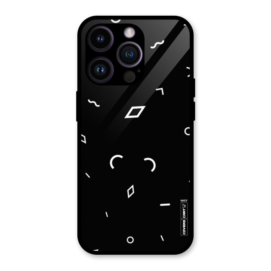 Minimal Shapes Glass Back Case for iPhone 14 Pro