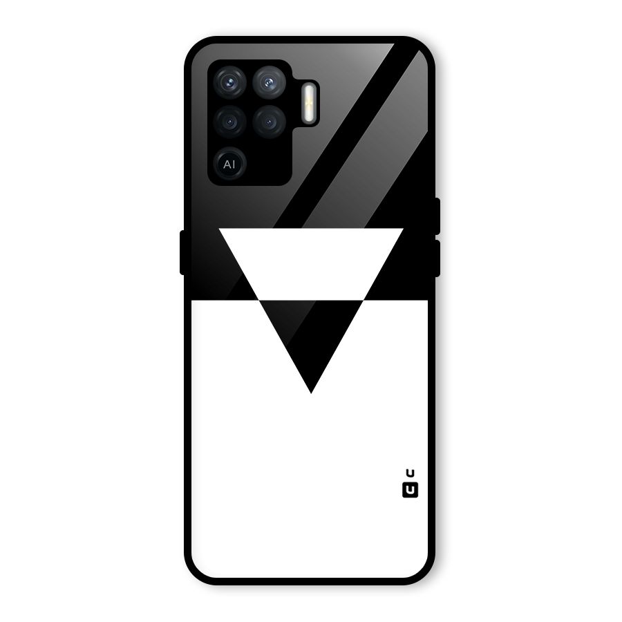 Minimal Triangle Glass Back Case for Oppo F19 Pro