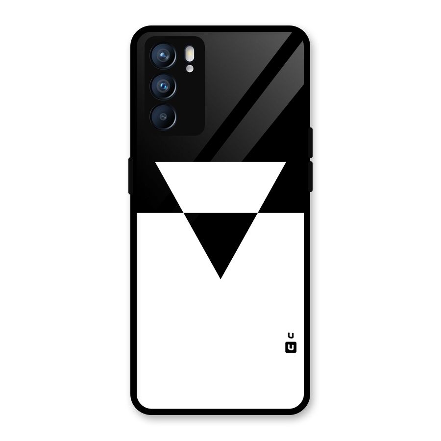 Minimal Triangle Glass Back Case for Oppo Reno6 5G