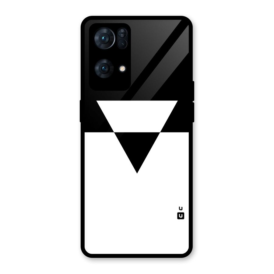Minimal Triangle Glass Back Case for Oppo Reno7 Pro 5G