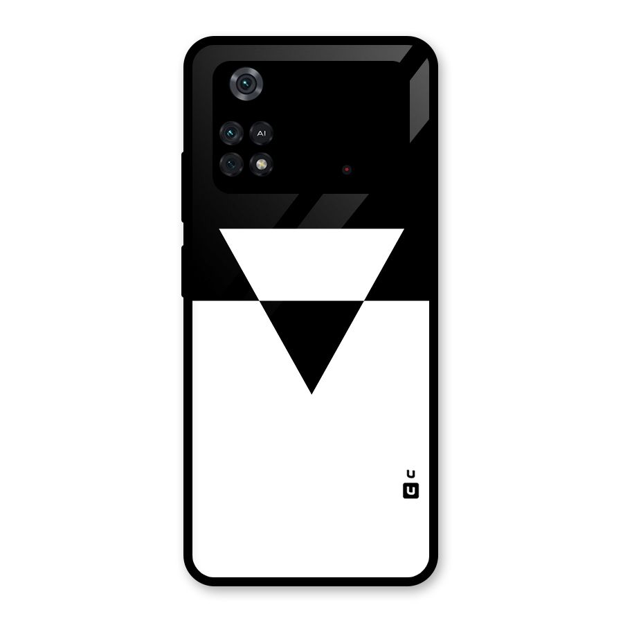 Minimal Triangle Glass Back Case for Poco M4 Pro 4G