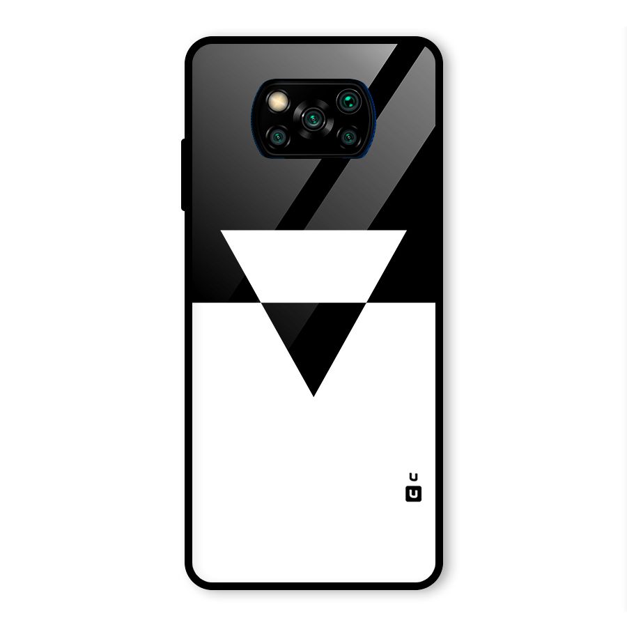 Minimal Triangle Glass Back Case for Poco X3 Pro
