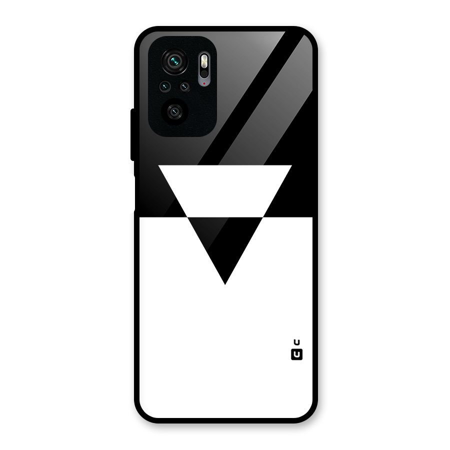 Minimal Triangle Glass Back Case for Redmi Note 10S