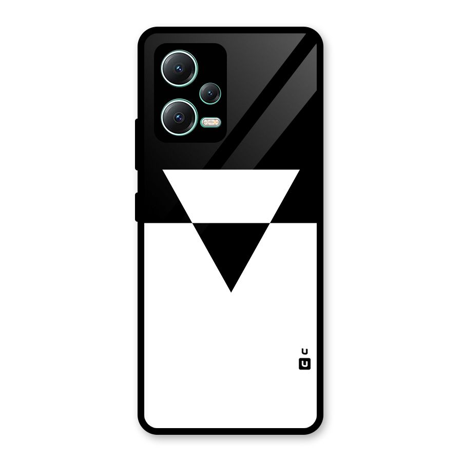 Minimal Triangle Glass Back Case for Redmi Note 12 5G